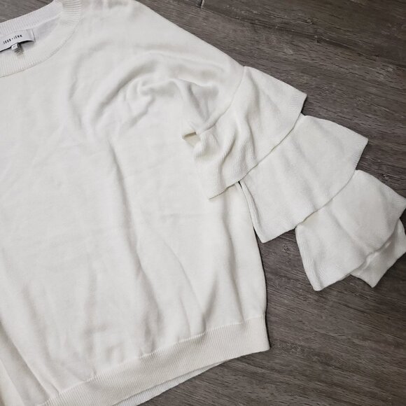 Revolve John + Jenn Ruffle Sleeve Sweater Sz S - Picture 3 of 6